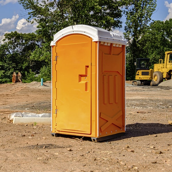 how often are the porta potties cleaned and serviced during a rental period in St Helena